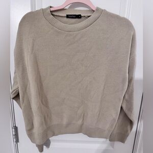 Boohoo Women's Cream Sweater high waisted